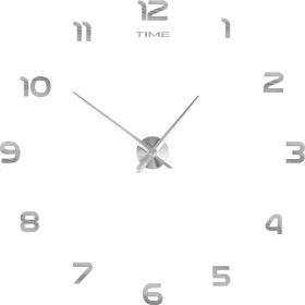   Часа - Стенен часовник INTERSIDE сребърни стенни часовници 130см