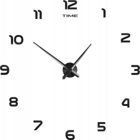   Часа - Стенен часовник различни|Стенни часовници INTERSIDE черни 130см