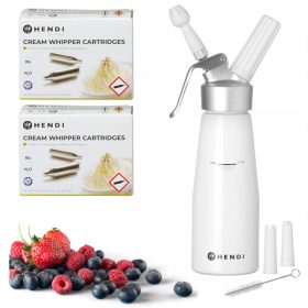   Сифон за бита сметана 0.5L + 20 патрона Hendi588369