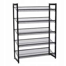    Шкаф за обувки Songmics 74 x 104 x 30,7 cm черен