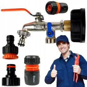    Комплект кранове IBC 1000L за кранове MAUSER