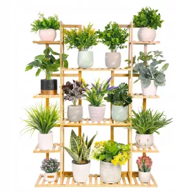    МНОГОПЛАСТОВА ПОСТАВКА ЗА РАСТЕНИЯ БАМБУК 89x20x123см