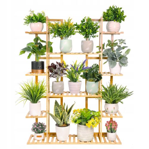  МНОГОПЛАСТОВА ПОСТАВКА ЗА РАСТЕНИЯ БАМБУК 89x20x123см