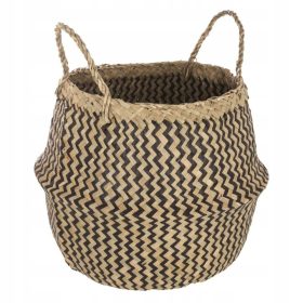    Свободностоящ кош за пране Atmosphera 28л, черен, нюанси на кафяво и бежово