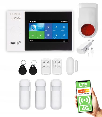 Huxgo HXA007 4G B WS R3 алармена система безжична GSM LTE WiFi