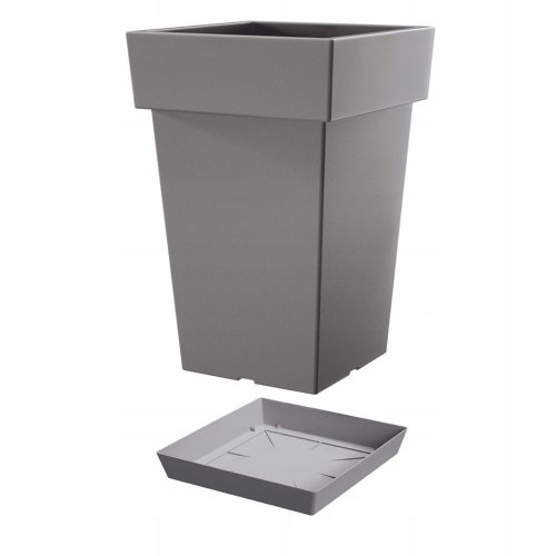  Prosperplast саксия 43,9 cm x 28,9 x 43,9 cm пластмасови нюанси на сиво и сребро