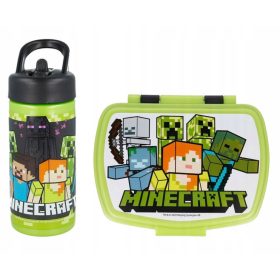    Stor Minecraft бутилка 410 ml + Minecraft Lunch box Creeper lunchbox