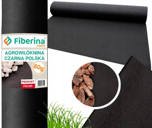 Агротекстил - Агротекстил за мулчиране (против плевели) Fiberina Forte черен 110 x 5000 cm 80 g/m²