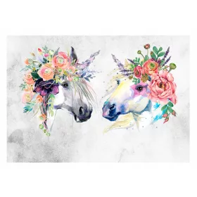   Фототапет С КОНЕ БЕЛИ КОНЕ Цветя 416x254