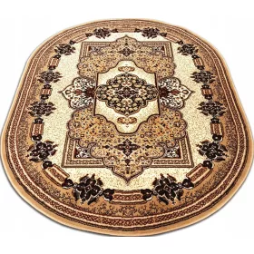   Килим - Килим с нисък косъм Alfa Bcf Shiraz, Овален, 150 x 210 см