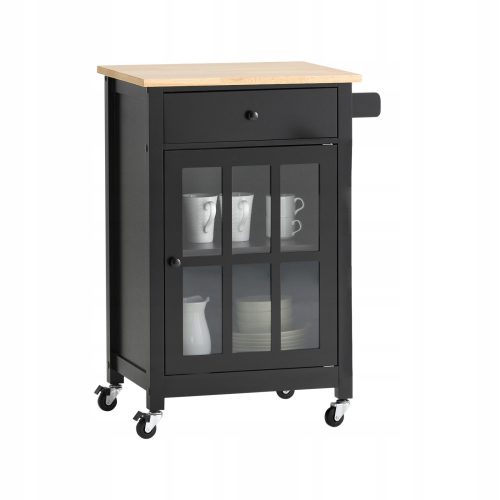  SoBuy FKW98-SCH кухненска количка 63x46x88 см черна