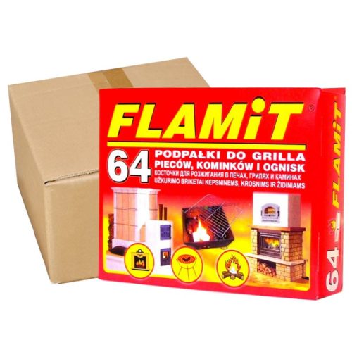  ЗАПАЛКА FLAMIT ЗА СКАРА, ПЕЧКА, КАМИНА, БЯЛА 64 КУБЧЕТА
