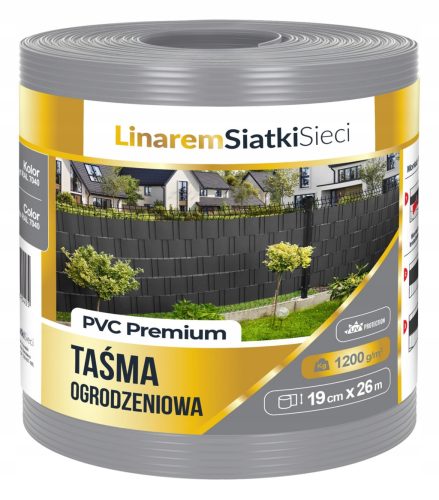  Фехтовална лента Linarem SiatkiSieci 19 см х 26 м сива