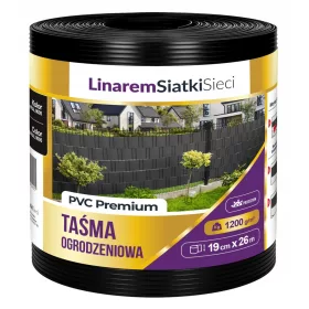   Лента за фехтовка Linarem SiatkiSieci 1200 g 19 cm x 26 m черна