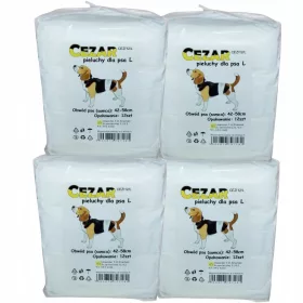    CEZAR Pampers пелени за мъжки кучета L 48 бр, обиколка на корема 42-58 см