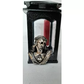   Черно-златна статуетка на Исус в 3Д