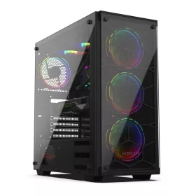  Кутия Krux Leda RGB Midi Tower, черна
