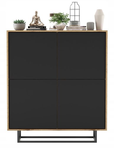  ТВ скрин Loft, шкаф Loft Wotan graphite MAT, 113 см