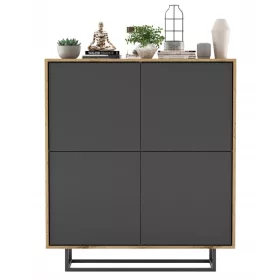    Индустриален лофт RTV Скрин с чекмеджета Wotan graphite MAT 113