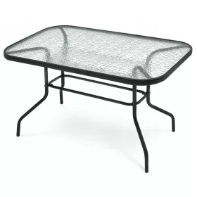   Градинска маса - Метална правоъгълна маса Mat-Company 120 х 70 х 70 см черна