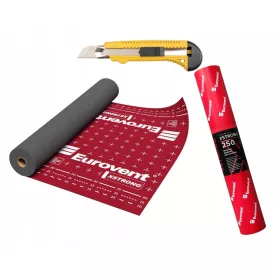   Покривна мембрана Eurovent 30 x 1,5 x 1,8 mm 250 g/m² + НОЖ С ОСТРИЕ С СЧУПЕНО ОСТРИЕ 18MM УНИВЕРСАЛЕН