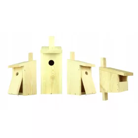    Комплект от 4 броя къщички за птици тип A A1 BP необработени