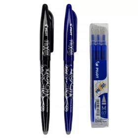    Синя изтриваема химикалка PILOT. заклинание. 0,7 3 патрона