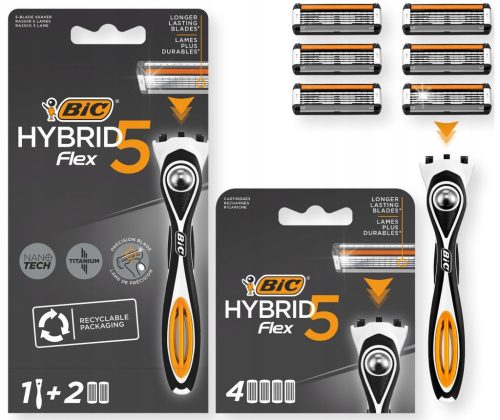  BIC Hybrid 5 Flex самобръсначка + 6 патрона