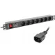  Разклонител Lanberg за RACK 1U 10A PDU 7x Schuko 2m Черен