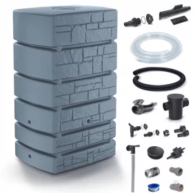    Резервоар за дъждовна вода Prosperplast Tower Stone 500 л 130 x 77,5 см сив