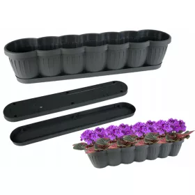    Кутия Артгос Бегония антрацит 80х19х16,5 см