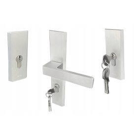   AXA външна дръжка, дълга, квадратна пластина, пластина с отвор за вложка