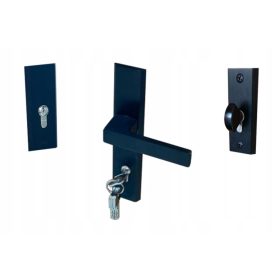   AXA външна дръжка, дълга, квадратна планка, пластина с отвор за вложка