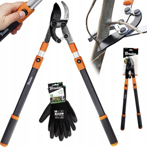  Ръчни ножици Bradas 104 cm 0 V + Bradas PURE BLACK PRO ръкавици размер 9 - L 1 чифт