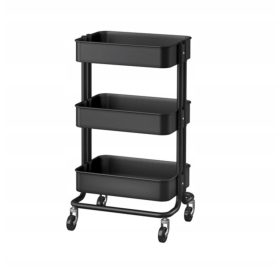    Кухненска количка Ikea Råskog на колела 45x35x78 см черна