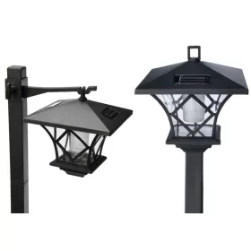    Градинска лампа СОЛАРЕН фенер, висок, 150 см, 2 LED