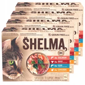    Shelma мокра храна микс от вкусове 2.04 кг
