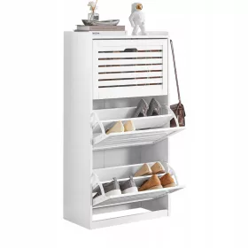  Шкаф за обувки SoBuy 55 x 112 x 30 cm бял