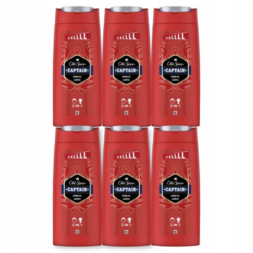  Old Spice Captain Душ гел и шампоан за мъже 6х675 мл