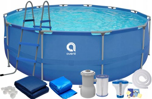 Басейн Avenli с кръгла конструкция 17в1 420 х 84 см + аксесоари