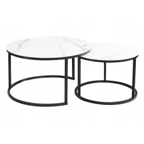    Signal ATLANTA кръгла пейка 80 x 80 x 45 см бяла