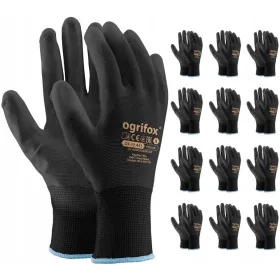   Ръкавици Ogrifox SPECTO OX-POLIUR BB, полиуретаново покритие, размер 7 - S, 12 чифта