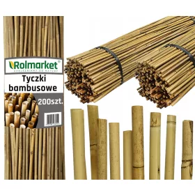   Подпора за растения - Бамбуков прът Rolmarket 120 см х 8 мм 200 бр.