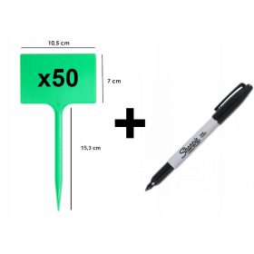    Зелени табелки за описание на растенията 50 бр