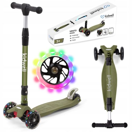  Тротинетка Kidwell HUBAVEN01A3 с три колела Черен, Зелен