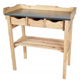   Градинска маса - Маса Kabex, правоъгълно дърво, 86 x 38 x 78 см