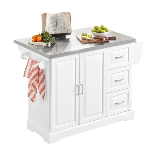  SoBuy FKW41-ST кухненска количка 46 x 130 x 91 cm бяла