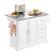  SoBuy FKW41-ST кухненска количка 46 x 130 x 91 cm бяла