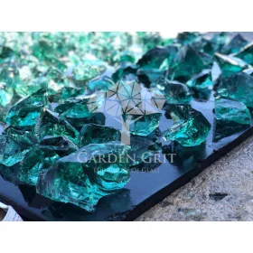    Тюркоазено-зелени стъклени блокове лава габион 25 кг