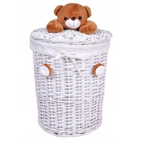    Кош за играчки Gockowiak 40 л 36 х 43 х 34 см бял